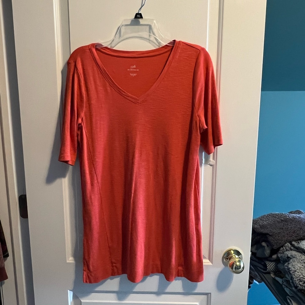 J. Jill slub knit elbow sleeve tee